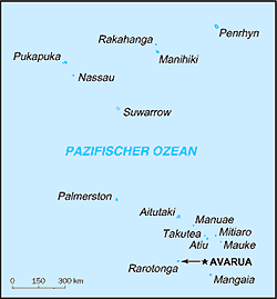 Cook Islands Übersichts Karte